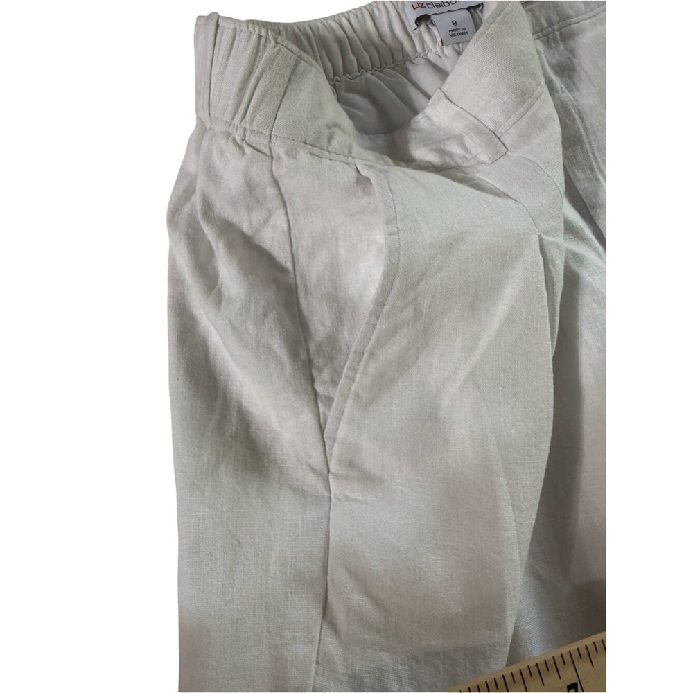Liz‎ Claiborne White Wide-Leg High-Rise Pants size 8 - Picture 10 of 15